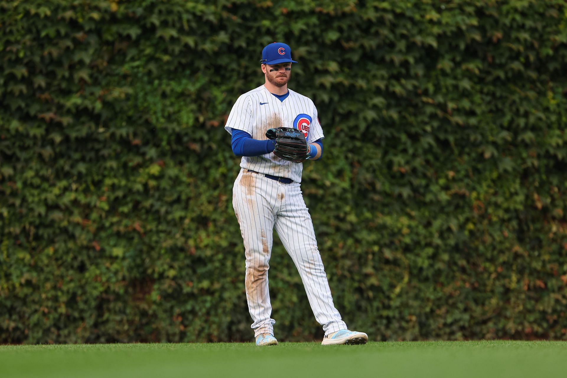 Ian Happ played second base for the Cubs